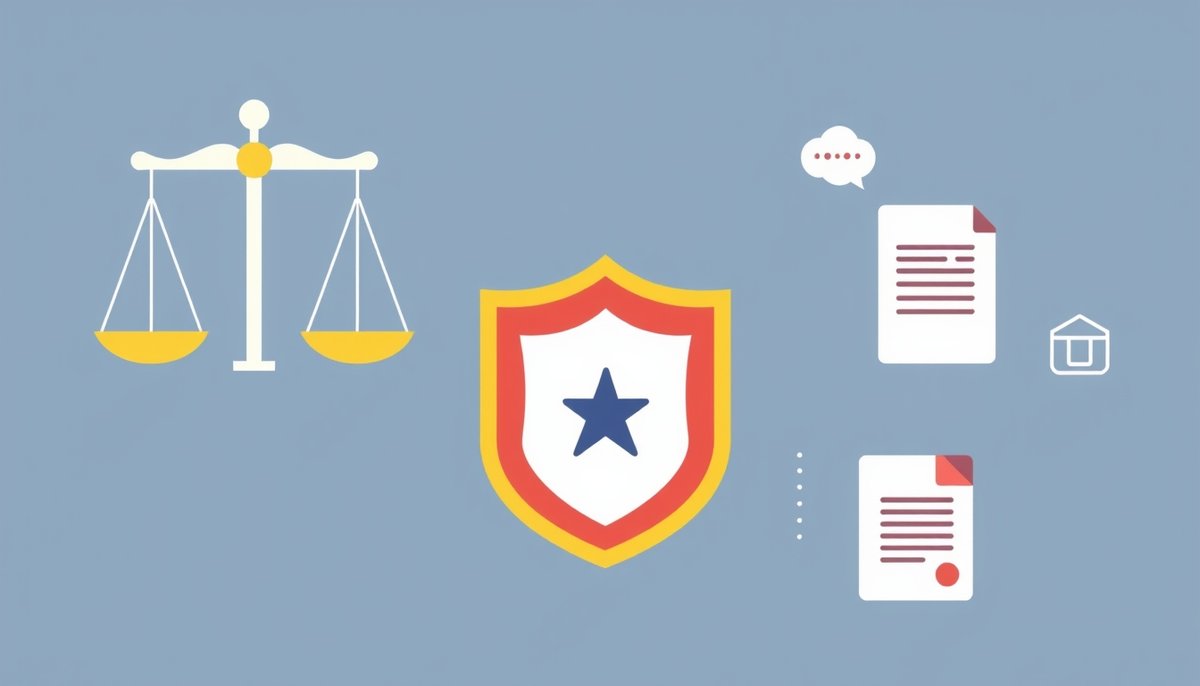 Infografía de aspectos legales de IA: GDPR, derechos de autor y marcos jurídicos para herramientas digitales