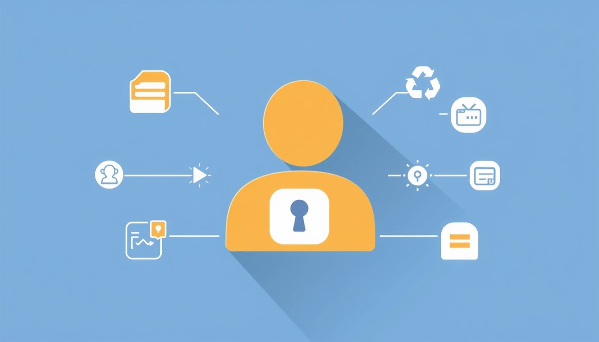 Datenschutz-Bewusstsein Nutzer prüft Privatsphäre-Einstellungen und Cookie-Banner