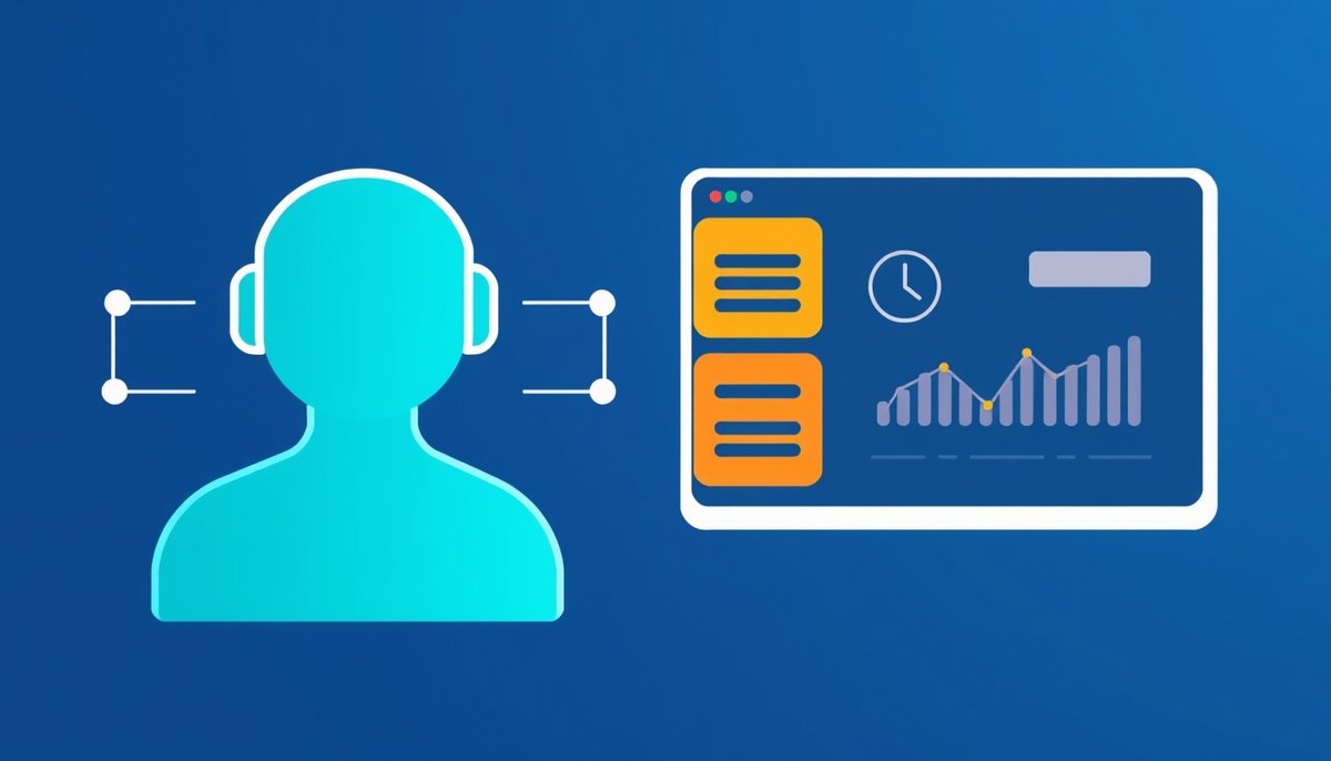 Paisaje futuro del procurement: profesional colaborando con IA, dashboards predictivos y redes de partnerships estratégicos Futuro del procurement con IA: asistente virtual, análisis predictivo y partnerships estratégicos