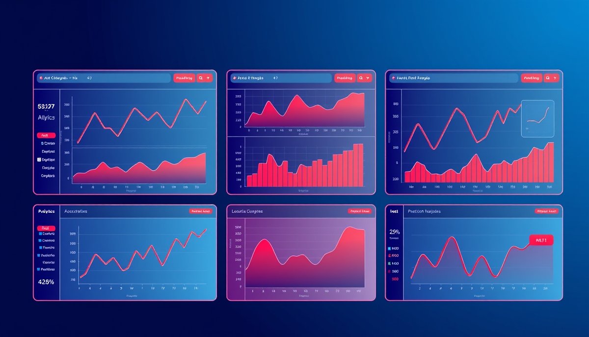 Panel de control con IA mostrando análisis predictivo, gráficos de tendencias y proyecciones de ingresos de ventas Dashboard inteligente de pronósticos de ventas con análisis predictivo