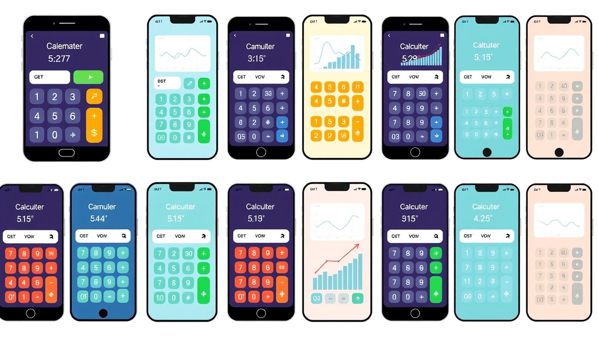 Diferentes aplicaciones móviles de inteligencia artificial para resolver problemas matemáticos y ecuaciones Pantallas de apps móviles para resolver matemáticas con calculadoras y escáneres de ecuaciones