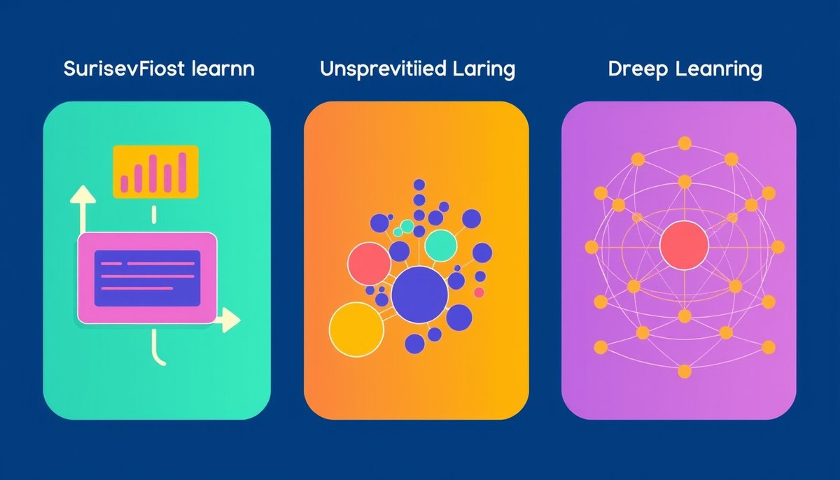 Grundlegende Machine Learning Verfahren - Supervised, Unsupervised und Deep Learning in der KI-Statistik Machine Learning Methoden: Überwachtes, unüberwachtes und Deep Learning erklärt