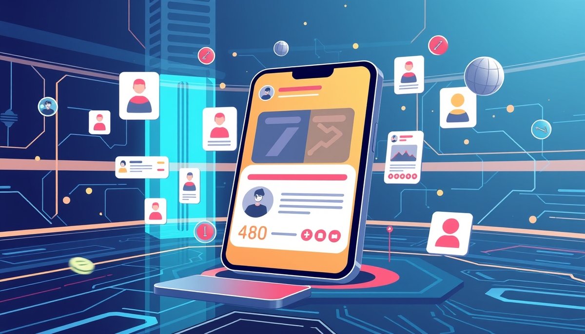 Landscape futurista de publicidad digital con IA generativa creando múltiples variaciones de anuncios hiperpersonalizados Paisaje publicitario futurista con anuncios hiperpersonalizados y IA generativa creando variaciones