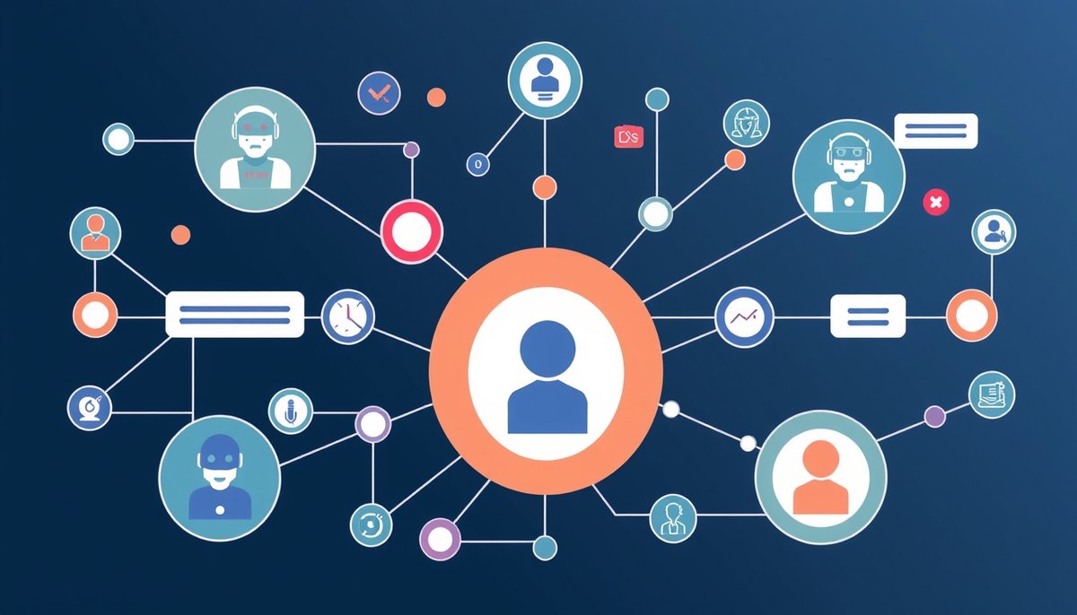 Ecosistema de nuevos canales publicitarios featuring chatbots con IA, asistentes de voz y soluciones privacy-first Nuevos canales publicitarios con chatbots IA, asistentes voz y motores recomendación interconectados