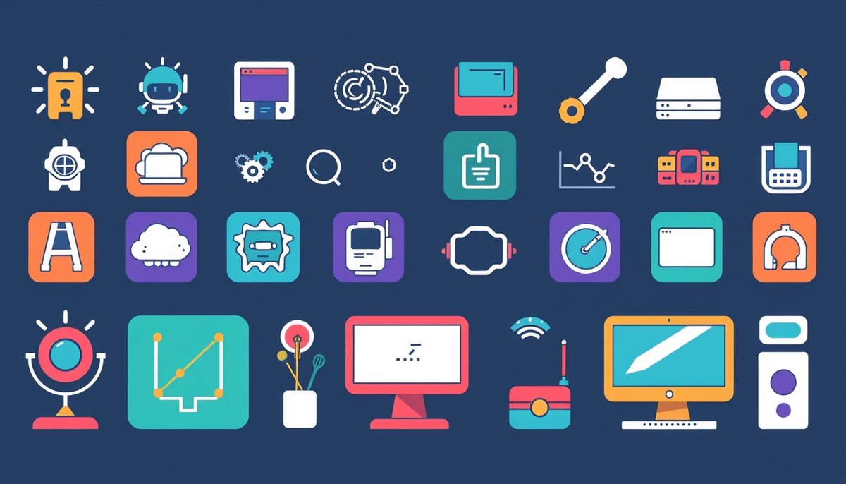 Principales tendencias futuras de la inteligencia artificial: IA generativa, edge computing y mantenimiento predictivo en el entorno empresarial Tendencias futuras de IA con símbolos de tecnología emergente